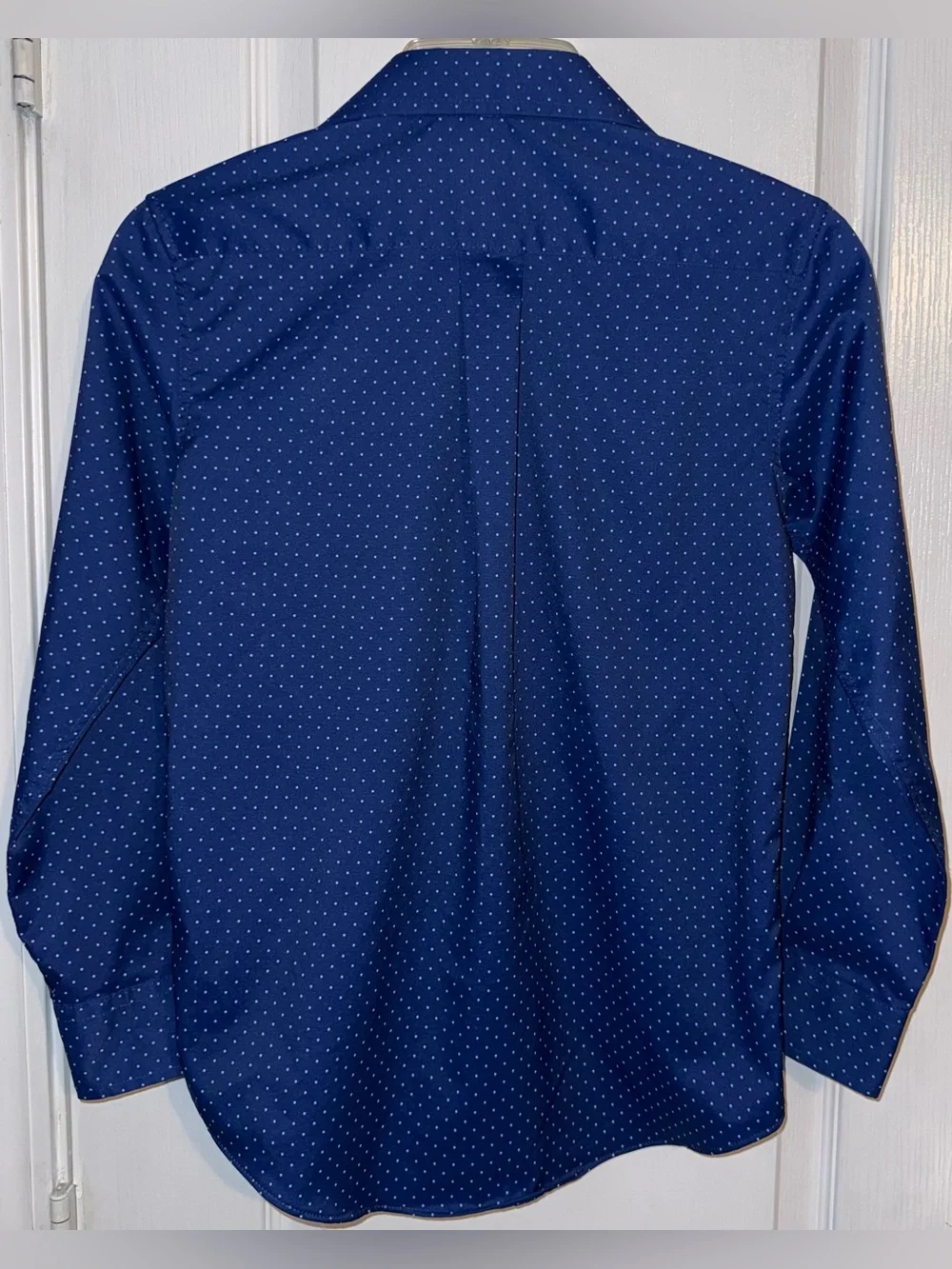 Lauren Ralph Lauren Blue Polka Dot Button Down Dress Shirt Boys Size 12